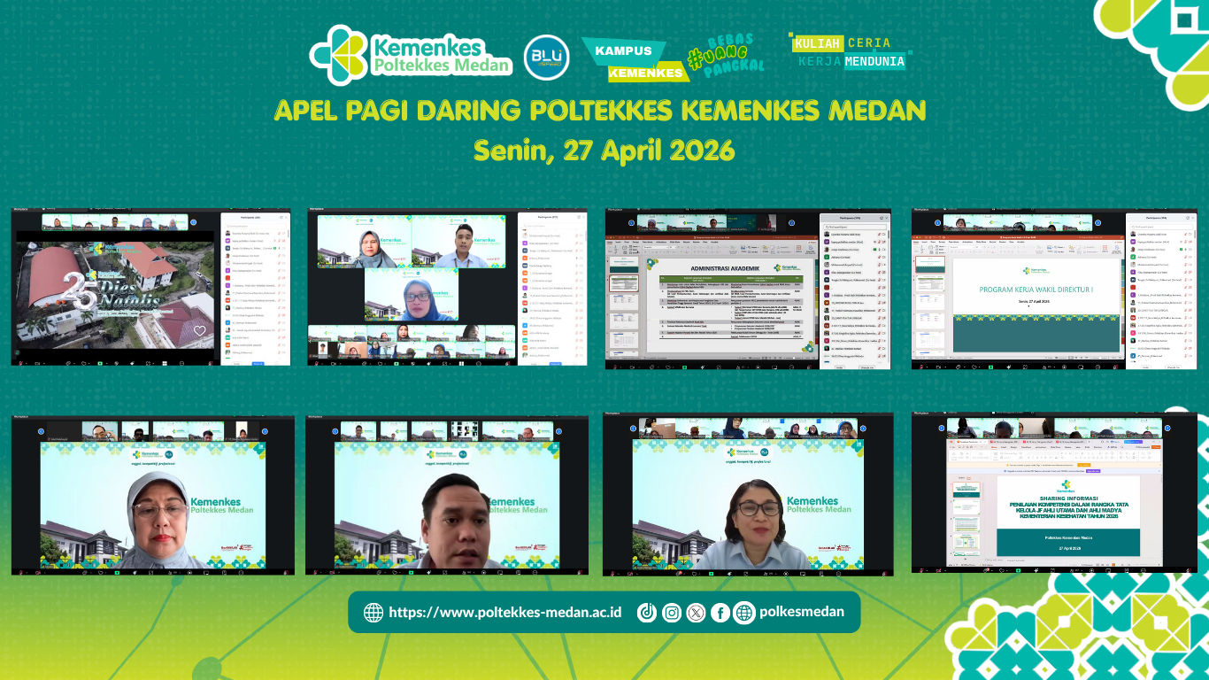 Apel Pagi Daring Poltekkes Kemenkes Medan, Senin 27 April 2026